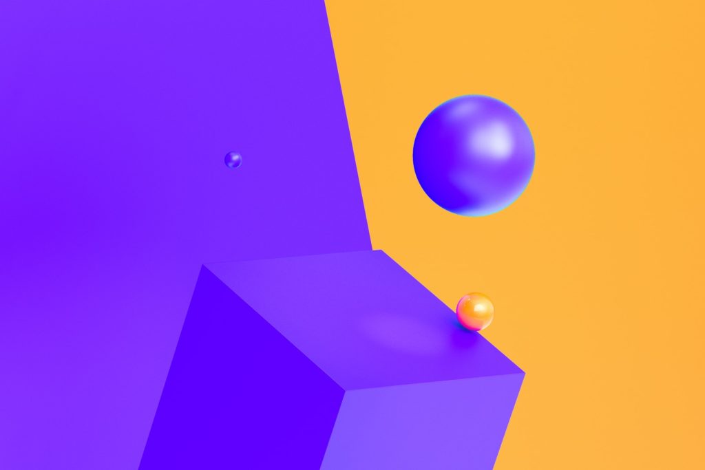 blue and yellow 3 d illustration